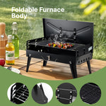 🔥 Portable Charcoal Grill – Foldable BBQ Grill with Adjustable Heights, Compact & Easy to Clean for Camping, Tailgating, and Outdoor Cooking