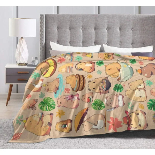 Capybara Blanket – Soft, Lightweight & Warm Gift for Kids and Teens