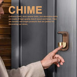 🔔 Magnetic Wooden Door Entrance Bell – Rustic Brass Door Chime for Home & Shop