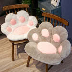 🐾 Kawaii Cat Paw Plush Cushion – Cute Soft Floor Pillow & Chair Pad for Home or Office