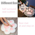 🐾 Kawaii Cat Paw Plush Cushion – Cute Soft Floor Pillow & Chair Pad for Home or Office
