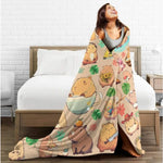 Capybara Blanket – Soft, Lightweight & Warm Gift for Kids and Teens