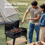 🔥 Portable Charcoal Grill – Foldable BBQ Grill with Adjustable Heights, Compact & Easy to Clean for Camping, Tailgating, and Outdoor Cooking